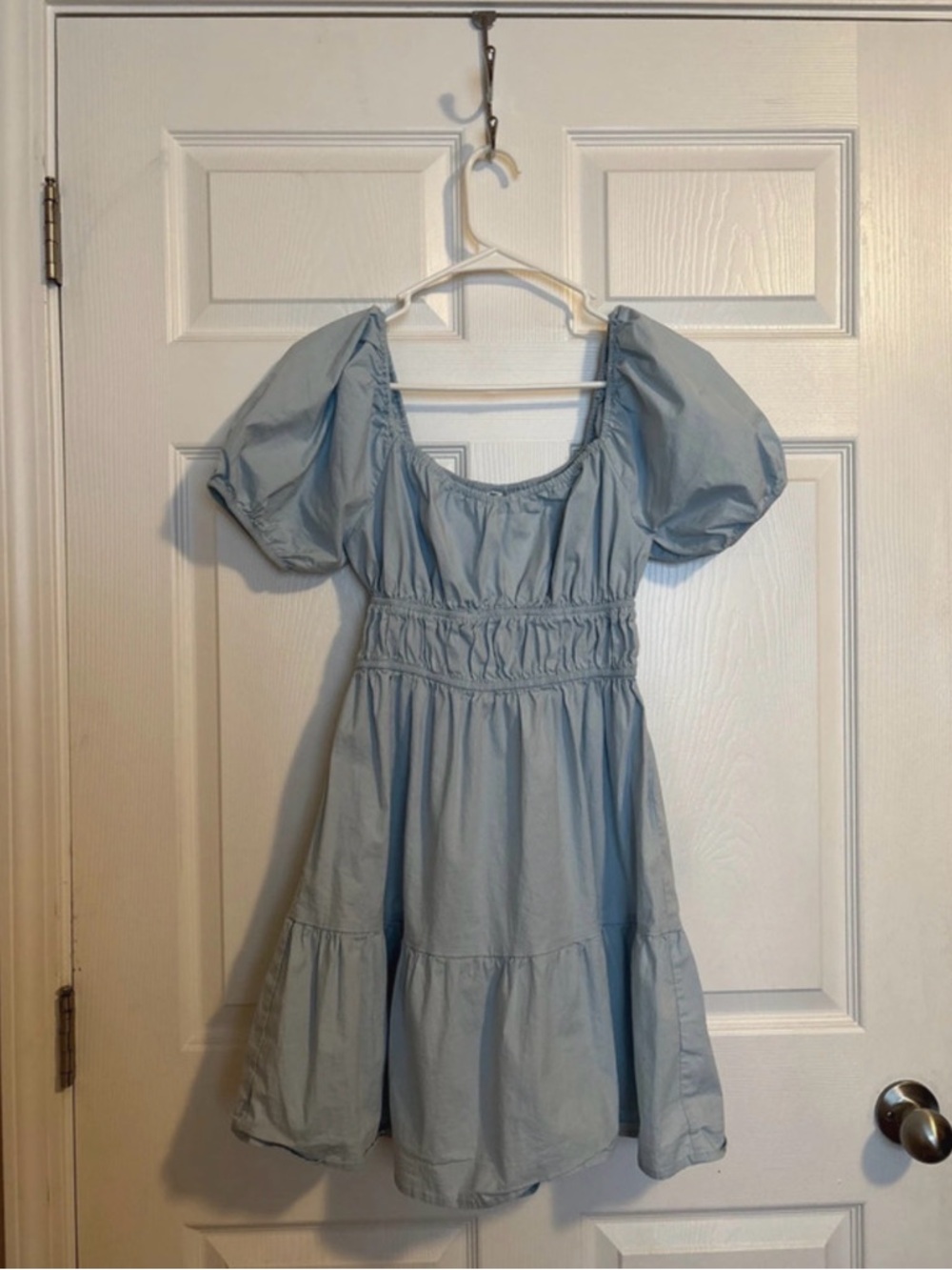 bp Light Blue Elastic Waist Top